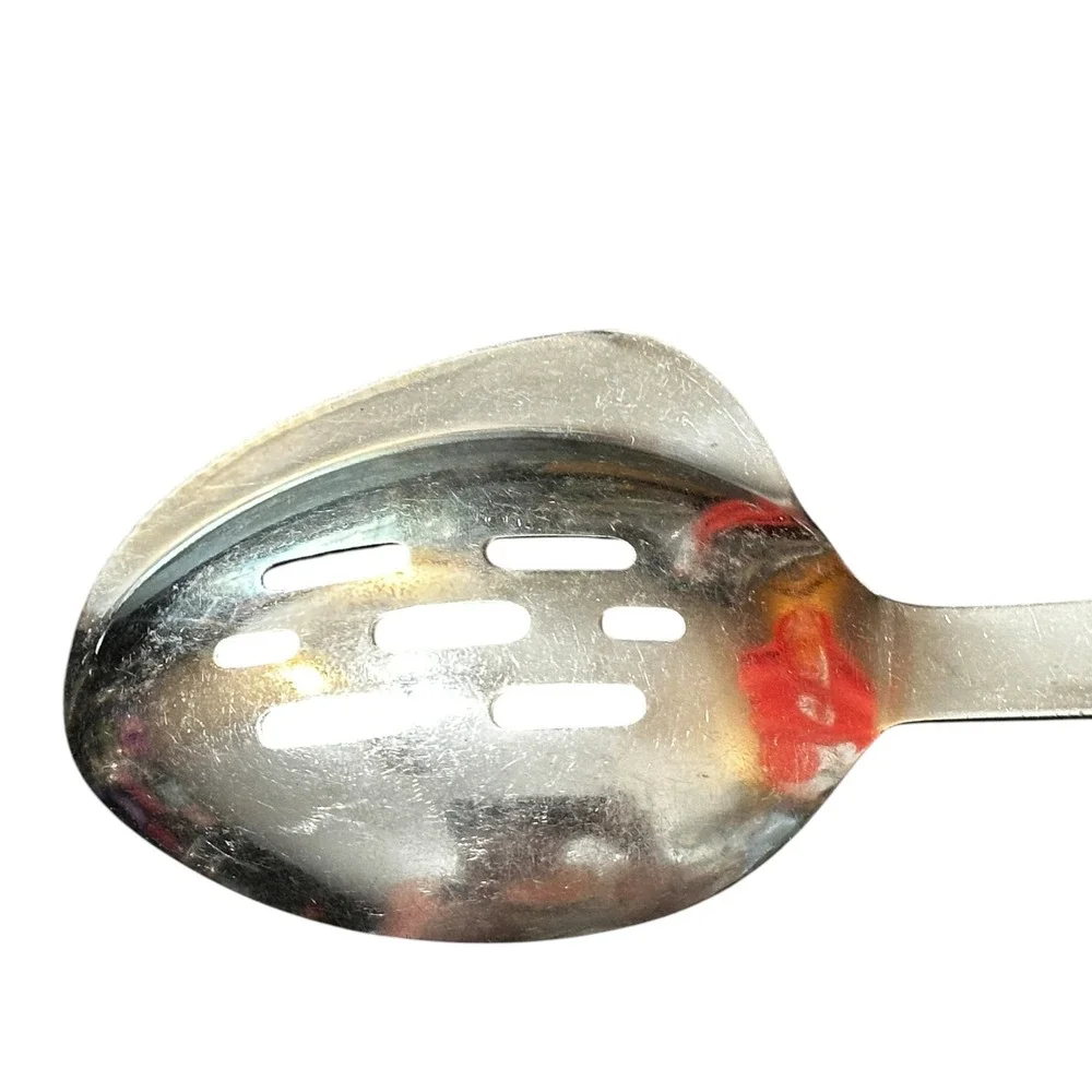 VTG Warco‎ Stainless Steel Slotted Spoon Serrated Advertising Carollton Federal